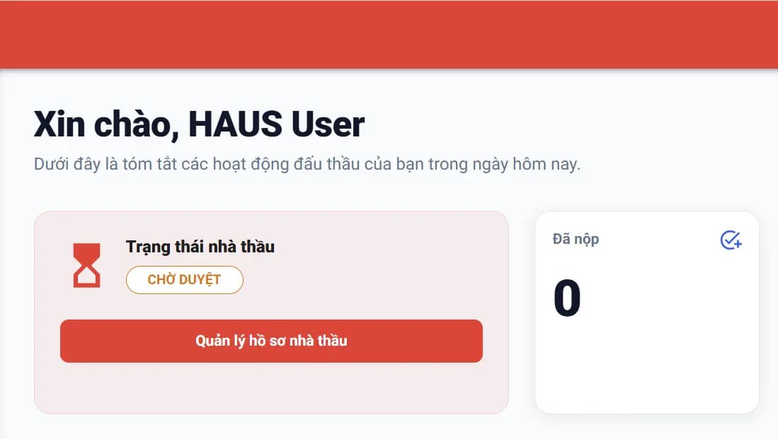 Kiểm tra trạng thái nhà thầu trên hệ thống